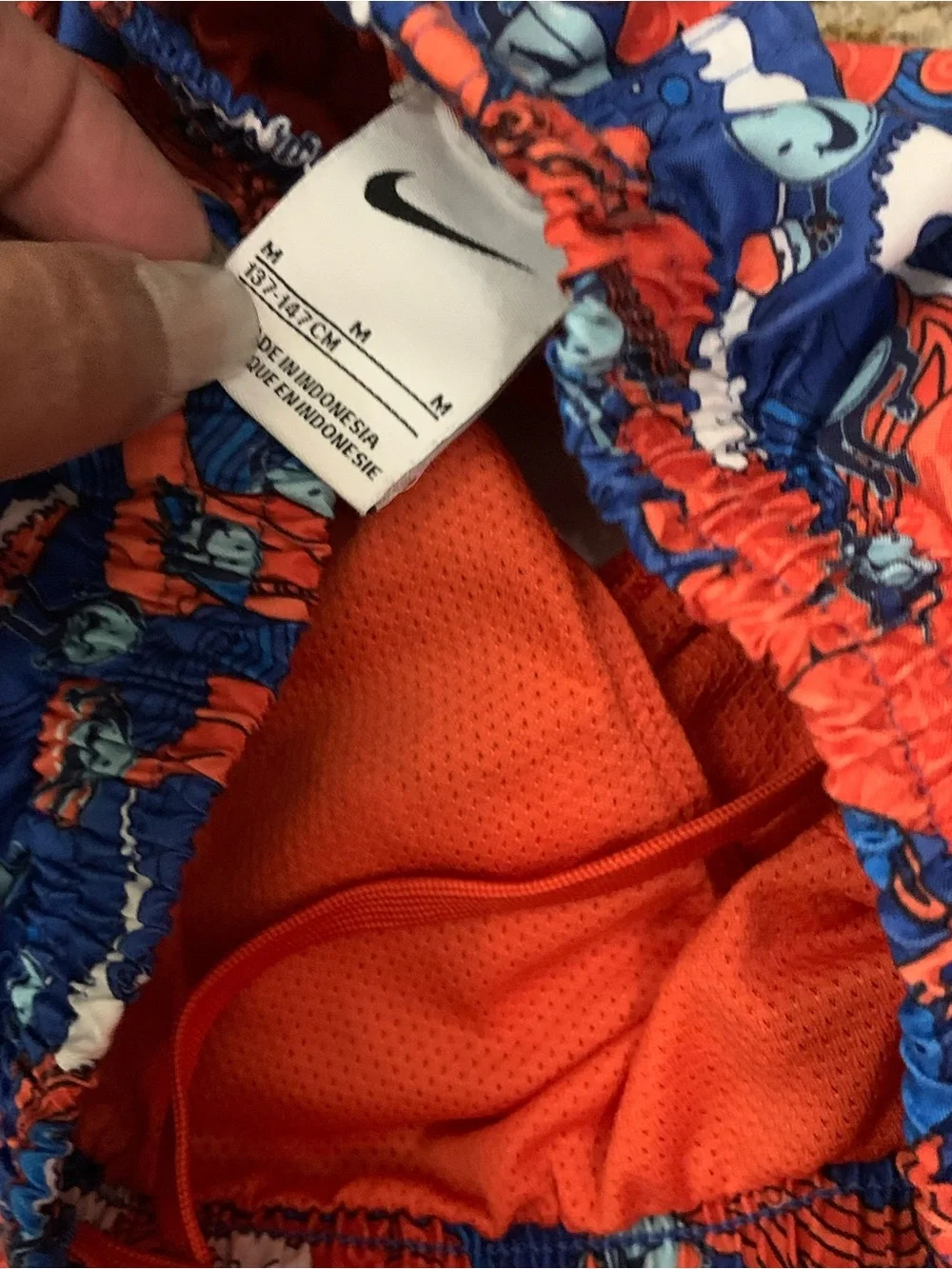 Nike Kids' Blue & Orange Swim Shorts